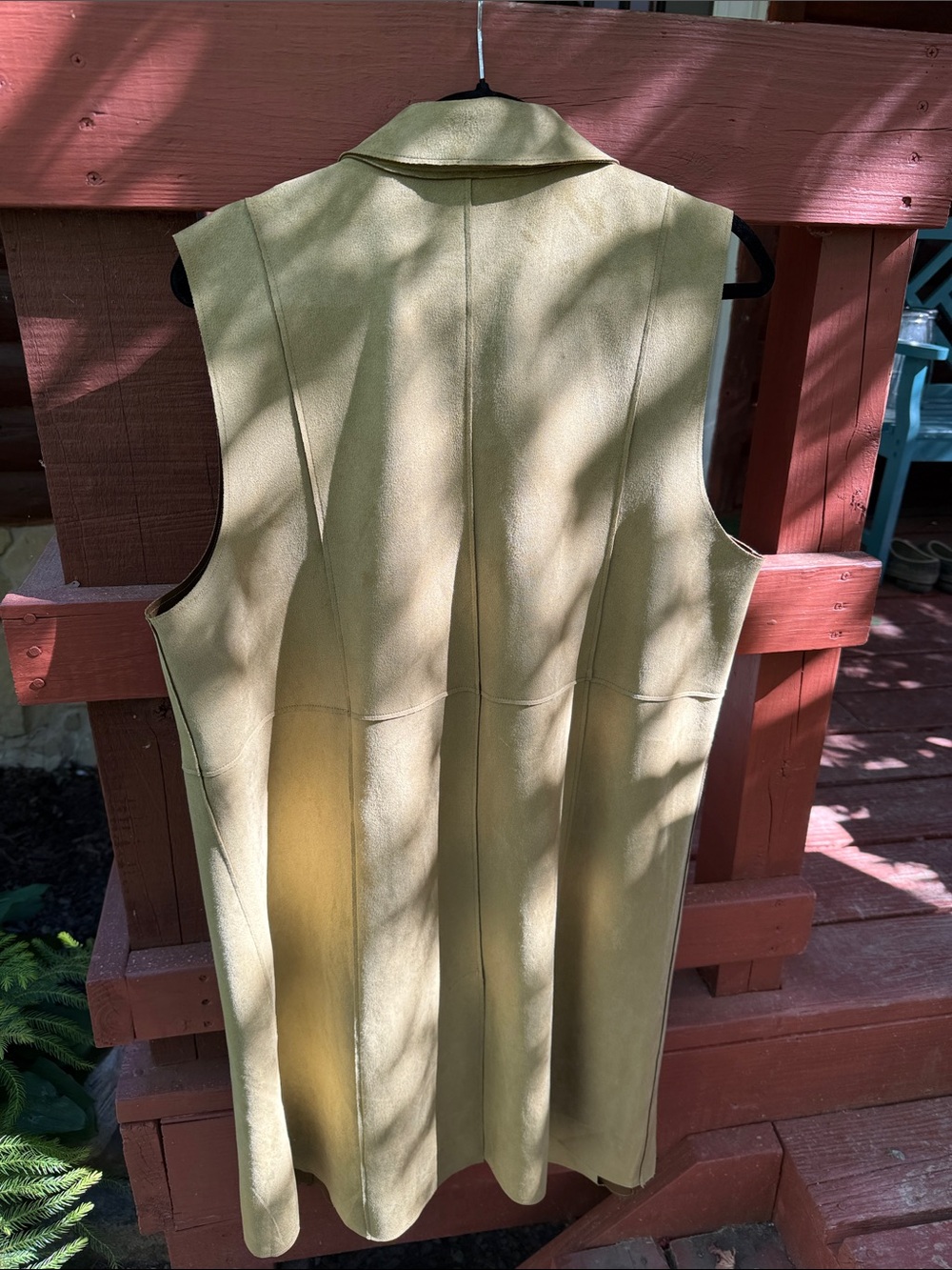 Magaschoni faux suede sleeveless Duster, size XL - Picture 6 of 7